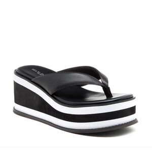 Kelsi Dagger Gigi Black and White Platform Shoes